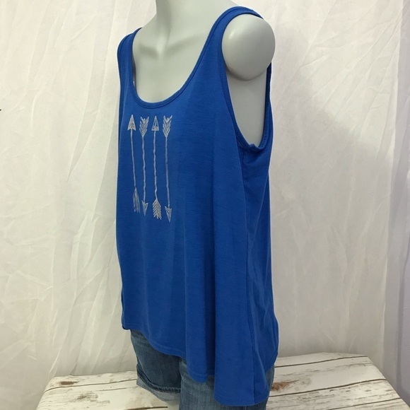 Roper Blue Arrow Screen print Tank Top Size medium - Picture 2 of 11